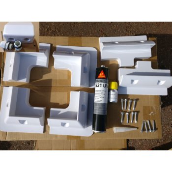 Båt- och husbilsmontage 2xstor solpanel -Komplett kit